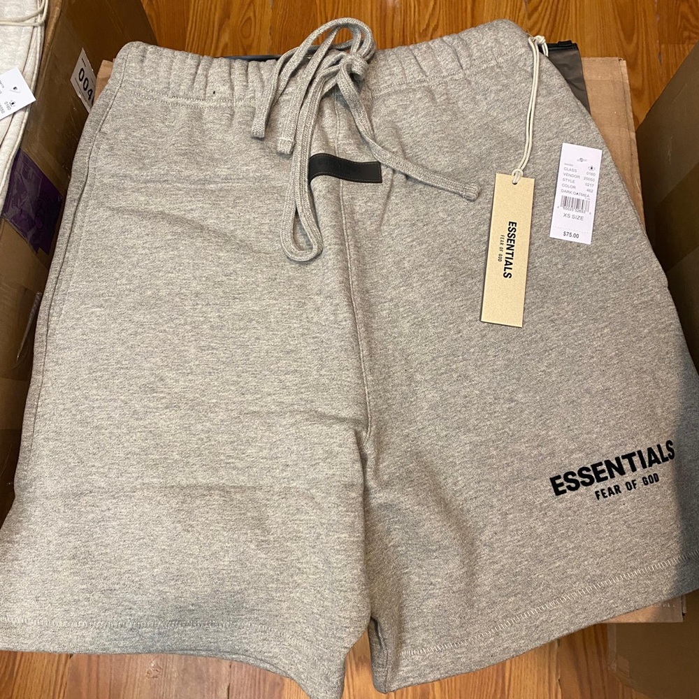 ESSENTIALS Men’s Light Grey Athletic Shorts — Fear of God